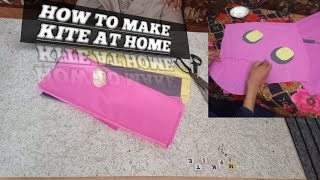 HOW TO MAKE KITE AT HOME BY MF KITE 5453😀😀 [upl. by Rhianon348]