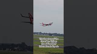 The departure of the Corendon Airlines from Düsseldorf International Airport [upl. by Airetas490]