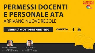 Permessi personale docente ed Ata nuove e vecchie regole [upl. by Notyrb641]