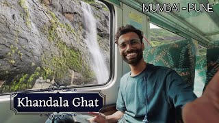 Khandala Ghat Journey from Pune to Mumbai DECCAN QUEEN EXPRESS KI KHUBSURAT YATRA KP WATERFALL [upl. by Idyh328]