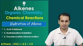 Hydration of Alkene  Hydration of Alkene to Alcohol Mechanism  Alkene Chemical Properties Part 3 [upl. by Aligna]