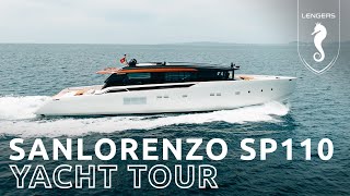 NEW Sanlorenzo SP110 motor yacht for sale  Walkthrough tour  Lengers Yachts [upl. by Donahoe]