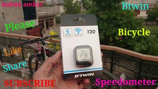 Bicycle Speedometer Btwin Cycle Speed Meter Installation Price Full Review in Hindi INDIAN AMKYS [upl. by Htinnek]