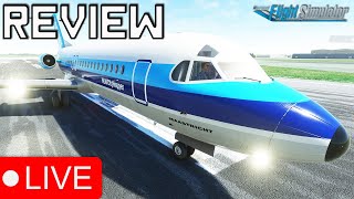 LIVE Review Flight  F28 Fokker Professional by Just Flight  Microsoft Flight Simulator [upl. by Uon]