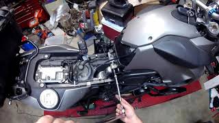 F800GS Nitron NTR ADV R3 Shock Install No Commentary [upl. by Resiak]