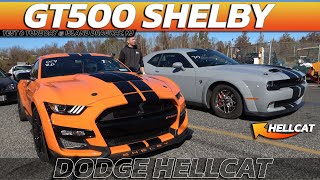 Ford Mustang GT500 SHELBY vs DODGE HELLCAT  island dragway [upl. by Trow]