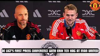 DE LIGTS SHOCKING🤯 TRANSFER FIRST PRESS CONFERENCE ✅️WITH TEN HAG AT MANCHESTER UNITED💯 [upl. by Verner]