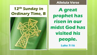 Alleluia Verse  12th Sunday in Ordinary Time B Lk 716 [upl. by Darees86]