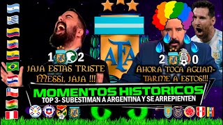 TOP 3 Prensa Menosprecia a ARGENTINA y les resulta CARO 🏆 Narraciones Deportivas Graciosas 🔥 [upl. by Brittne]