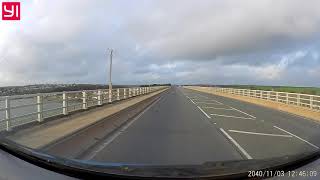 Crossing the Cleddau ex toll amp Westfield Pill Bridges Pembroke Dock Pembrokeshire Wales UK [upl. by Henn]