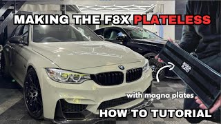 MAKE THE BMW F8X PLATELESS the CCUK stepbystep guide for an aggressive look [upl. by Ecerahc]