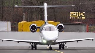 4K Pilatus PC24 from Jet Story SPMIX departure at Buochs Airport BXO LSZC [upl. by Yeaton]