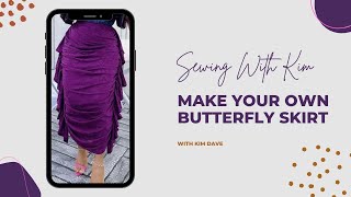 How To Cut amp Sew a Butterfly Skirt  Sewing With Kim LIVESTREAM ep 3 [upl. by Notniuqal]