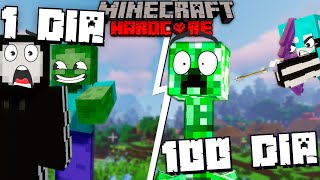 Sobrevivi 100 DIAS no MINECRAFT HARDCORE em COOP [upl. by Naxor518]