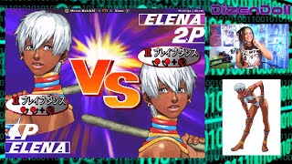 Dizen plays Street Fighter III 3rd Strike 14 Elena on Fightcade [upl. by Ardnalahs641]