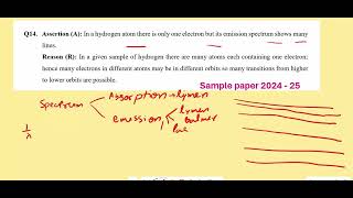 Assertion In a hydrogen atom there is only one electron but its emission spectrum shows many lines [upl. by Borras]