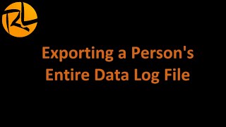 Exporting a Persons Entire Data Log File [upl. by Jessi]