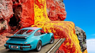 Cars vs Lava Cross Roads in GTA 5 [upl. by Shulamith427]