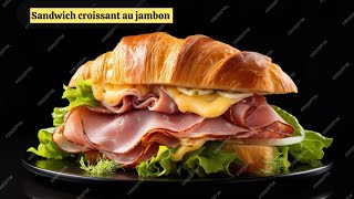 Sandwich croissant au jambon et mozzarella 🤩 [upl. by Lien]