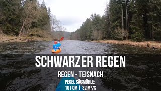 Schwarzer Regen Regen  Teisnach  Wildwasser Kajak  Bayerischer Wald [upl. by Kilroy]