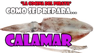 COMO LIMPIAR UN CALAMAR PASO A PASO [upl. by Neale]