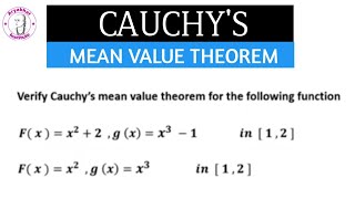 Cauchys mean value theorem  Cauchys mean value theorem engineering mathematics [upl. by Starks]