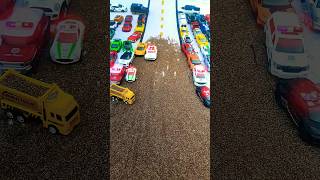 Police Car Vs Lamborghini Drag Race In Sand automobile toys toycar car police truck tractor [upl. by Brittne]