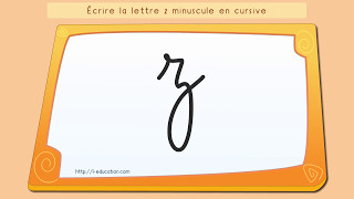 Écrire lalphabet Apprendre à écrire la lettre z en minuscule en cursive [upl. by Sivel]