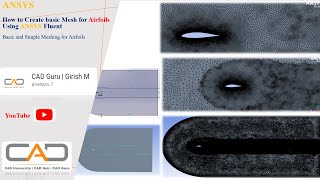 How to create basic meshing for Airfoils using ANSYS Fluent  Unstructured Mesh  Airfoil Meshing [upl. by Malvino]