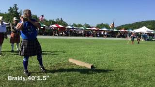 Grandfather Mountain Highland Games stone throw [upl. by Yenittirb]