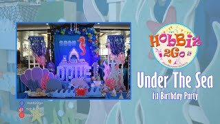 UNDER THE SEA PARTY  1ST BIRTHDAY  DIY BIRTHDAY BACKDROP IDEA [upl. by Silvie]