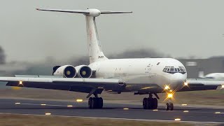 ILYUSHIN IL62 LANDING with incredible ENGINE SOUND  First IL62 Freighter in the Netherlands 4K [upl. by Araik176]