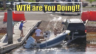 She Cant Believe He is Doing This  Miami Boat Ramps  Boynton Beach [upl. by Tnattirb]