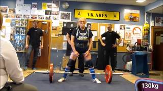 Svend Steensgaard 91 years old  deadlifts 130kg 286lbs [upl. by Aprile]