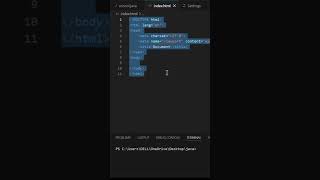 1 VSCODE Shortcuts in Tamil How to create Boilerplate in vscode shorts vscode htmlcss website [upl. by Airotahs]