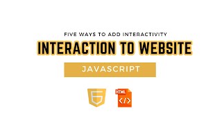 How to add interactivity to website  5 examples on adding interactivity to website JS  quicktips [upl. by Ecikram62]