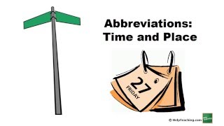 Abbreviations Time and Place [upl. by Ennaear]