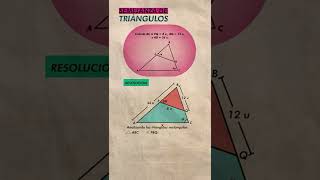 Ejercicio de Semejanza de triángulos geometria matemáticas triangulo [upl. by Negaem328]