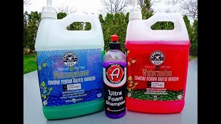 Adams Ultra Foam Vs Chemical Guys Snow Foam  Auto Fanatic [upl. by Ollecram480]