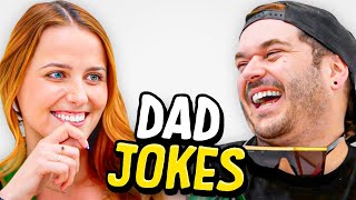 Dad Jokes  Dont laugh Challenge  Matt vs Kat  Raise Your Spirits [upl. by Rannug]