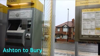 Manchester Metrolink  AshtonunderLyne to Bury [upl. by Ailin]