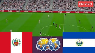 Perú vs El Salvador EN VIVO Amistoso Internacional 2024 Partido Completo  Videojuegos Simulación [upl. by Cristiona540]