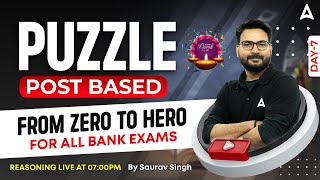 Puzzles Post Based Reasoning for all Bank Exams  Reasoning Tricks by Saurav Singh Class 5 [upl. by Ilyak]