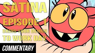 Blind Reaction Satina Episode 1  Bring Your Demon to Work Day  Satina Wants a Glass of Water [upl. by Nonnaihr]