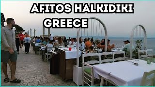 Walking tour greek village Afitos Halkidiki Greece village walking tour [upl. by Wyck]