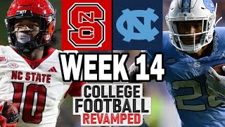 NC State at North Carolina  Week 14 Simulation 2024 Rosters for NCAA 14 [upl. by Ellemac]