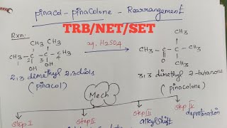 PinacolPinacolone rearrangement reaction mechanismTRBNETSETGATEIITJAMtamil [upl. by Smailliw83]