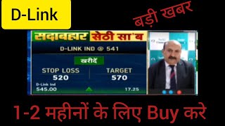 DLink Share Latest News DLink Share chart analysis DLink share Target Anil singhvi on DLink [upl. by Aicenav]