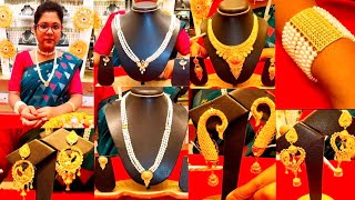 Light Weight Beautiful Pearl MantashaNecklaceKangan Design from Anjali Jewellers [upl. by Arnie]