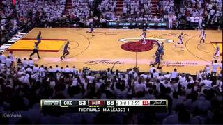 Mike Miller 78 3 Pointers vs Thunder 2012 NBA Finals GM5 [upl. by Xena]